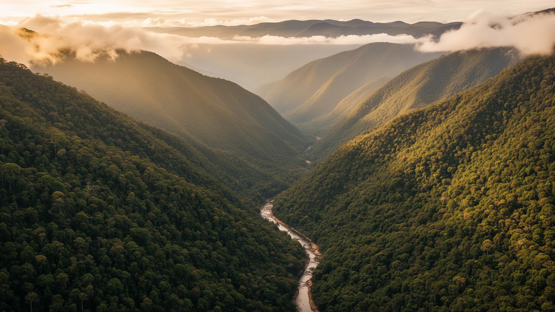 Bolivian cloud forest valley